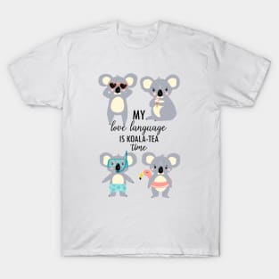 Koala-Tea Time Is My Love Language T-Shirt